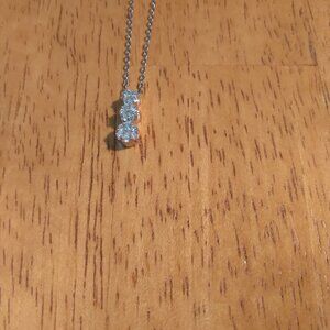 3 - Drop CZ Necklace - Stainless vintage